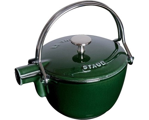 STAUB Tetera, Hierro Fundido, Verde basilisco, 1,15 litros